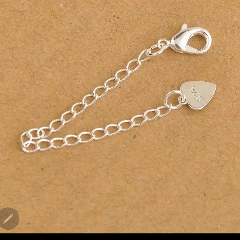 Silver 2.5" Necklace / Bracelet Extension Extender